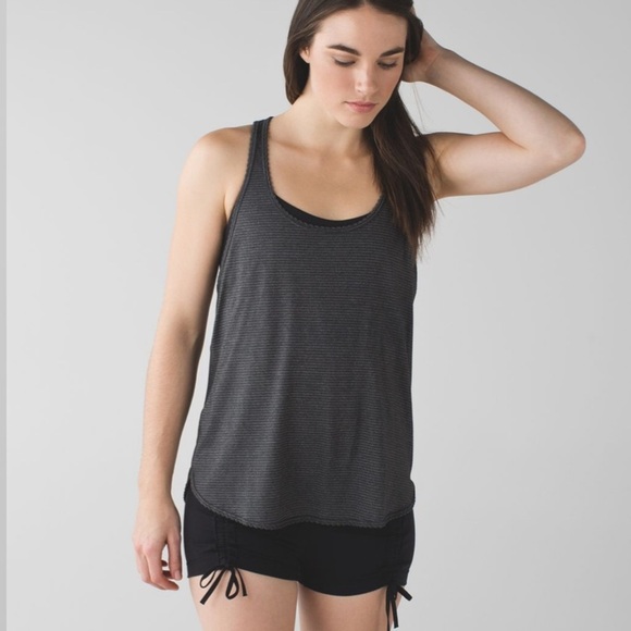Lululemon 105 F Singlet Tank Top *Silver Heathered Black - Picture 1 of 13